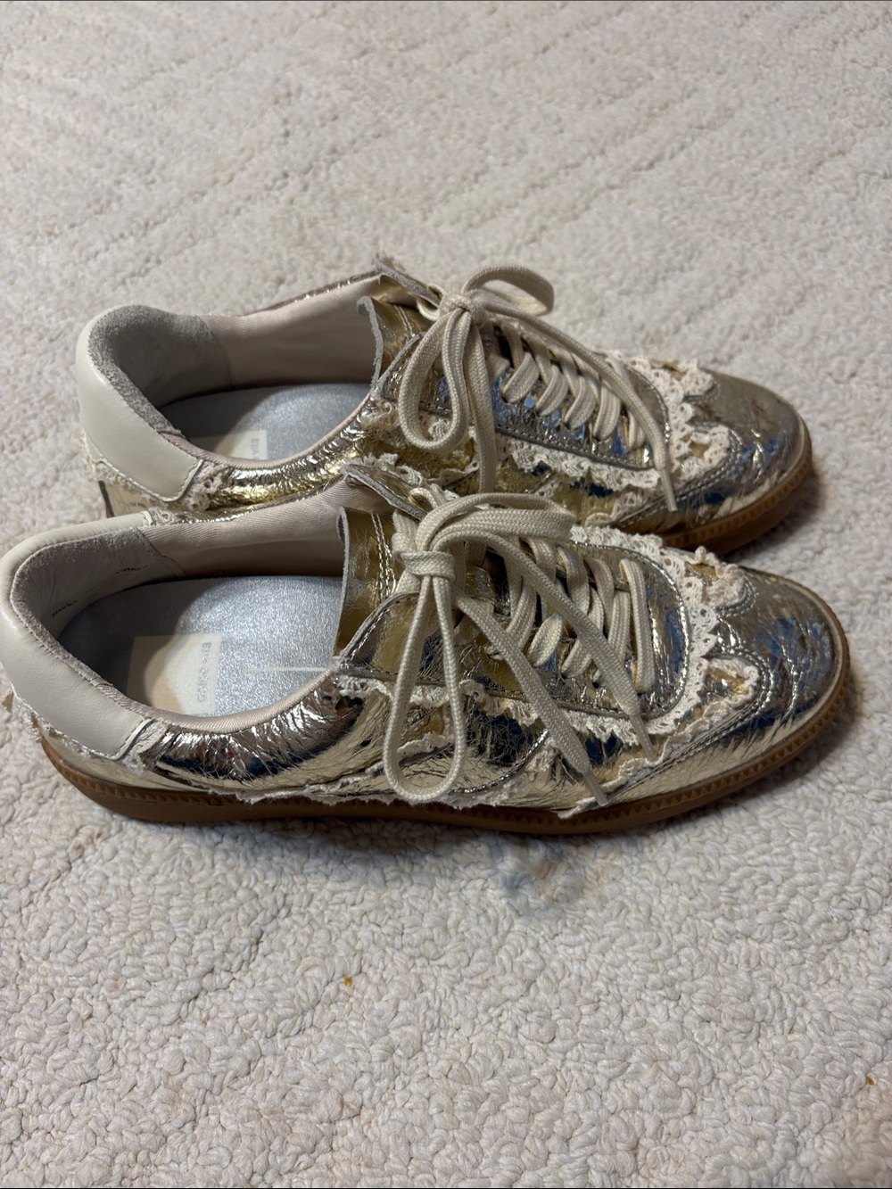 Dolce Vita notice metallic lace sneakers 8.5